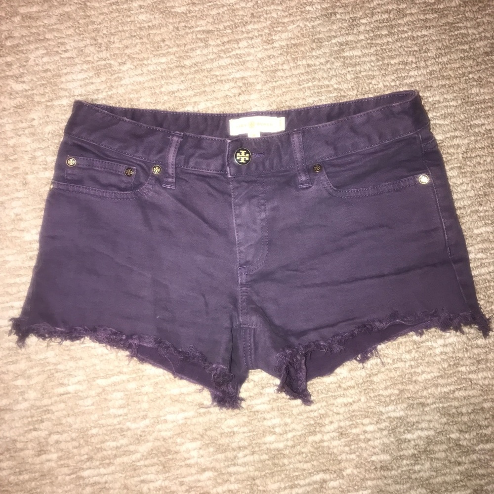 Tory Burch Purple Denim Cutoffs